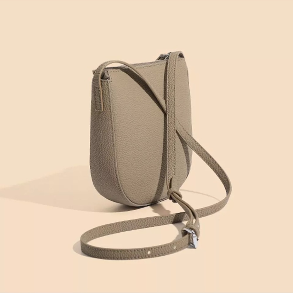 Leather Crossbody Bag Messenger Bag  Women Handbag Gray Brand New - Picture 4 of 13